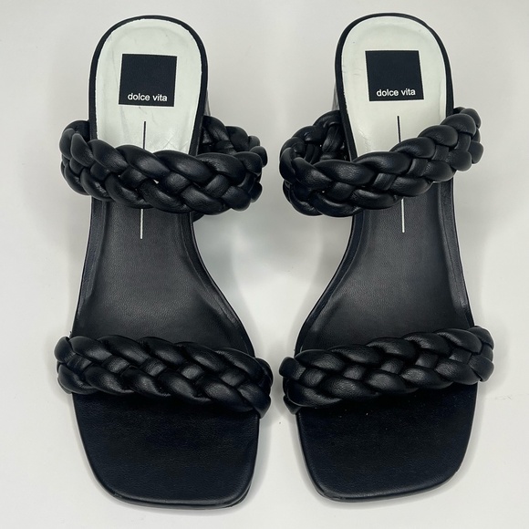 Dolce Vita Chunky Black Womens Sandels Size 10 - Picture 1 of 6